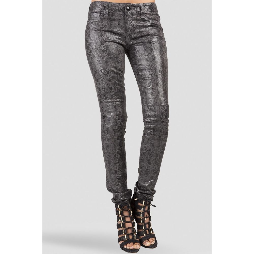 Standards & Practices Black Snake Jeans Size: 26